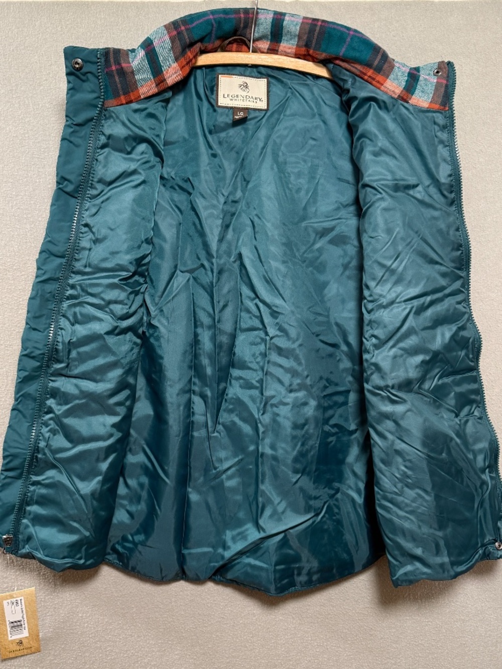 Legendary Whitetails Quilted Toggle Puffer Vest Teal Blue Gorpcore NWT Women  L - Picture 5 of 9